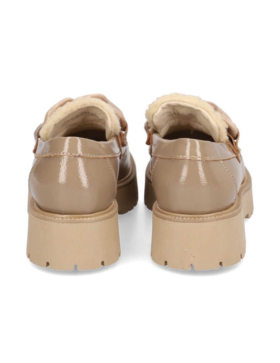 Lederkombination Slipper