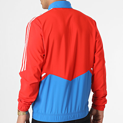 Veste Zippée A Bandes Bayern Munich HU1274 Rouge Bleu