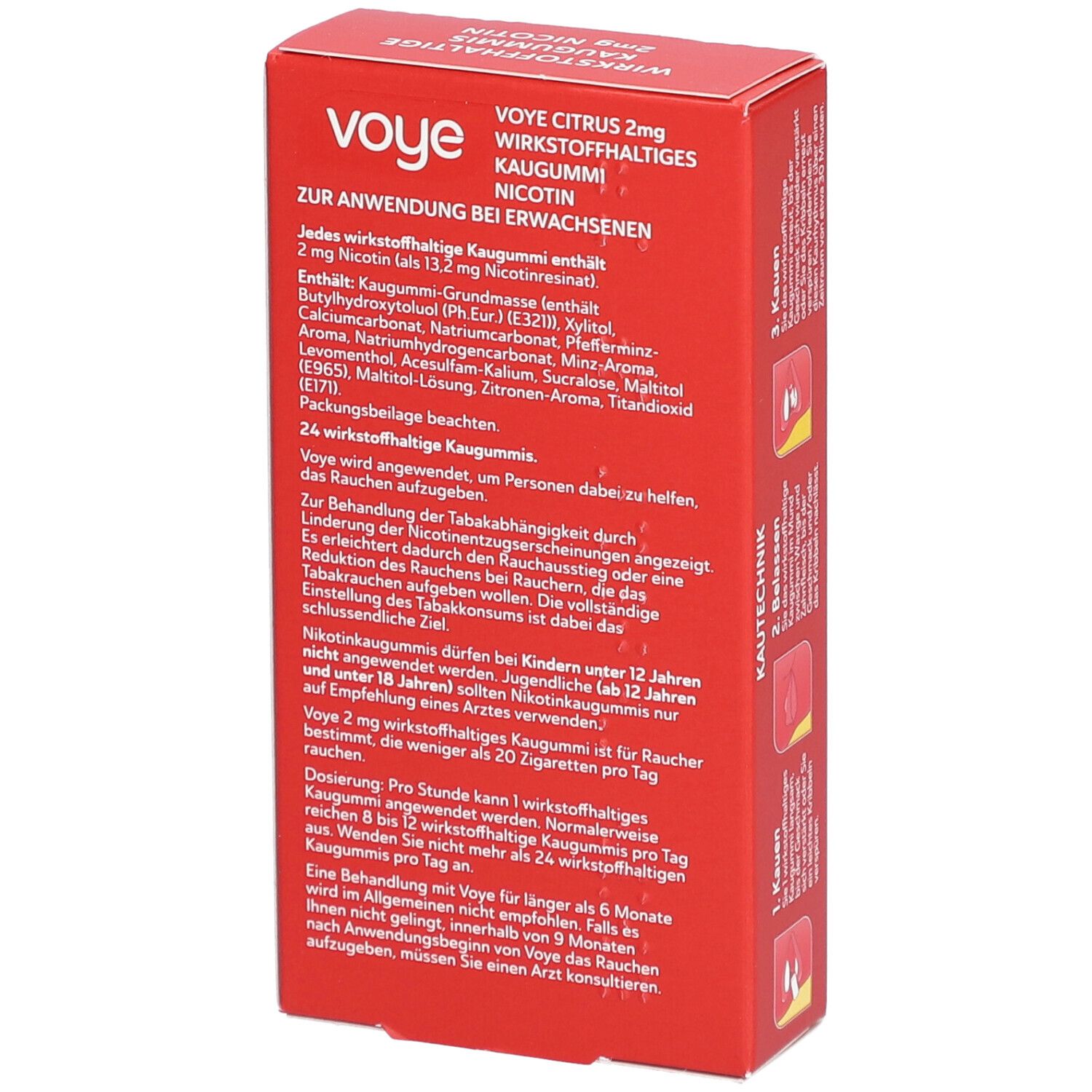 Voye Citrus 2 mg wirkstoffhaltiges Kaugummi
