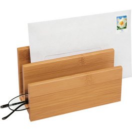 Trieur à courrier, en bambou, 2 compartiments