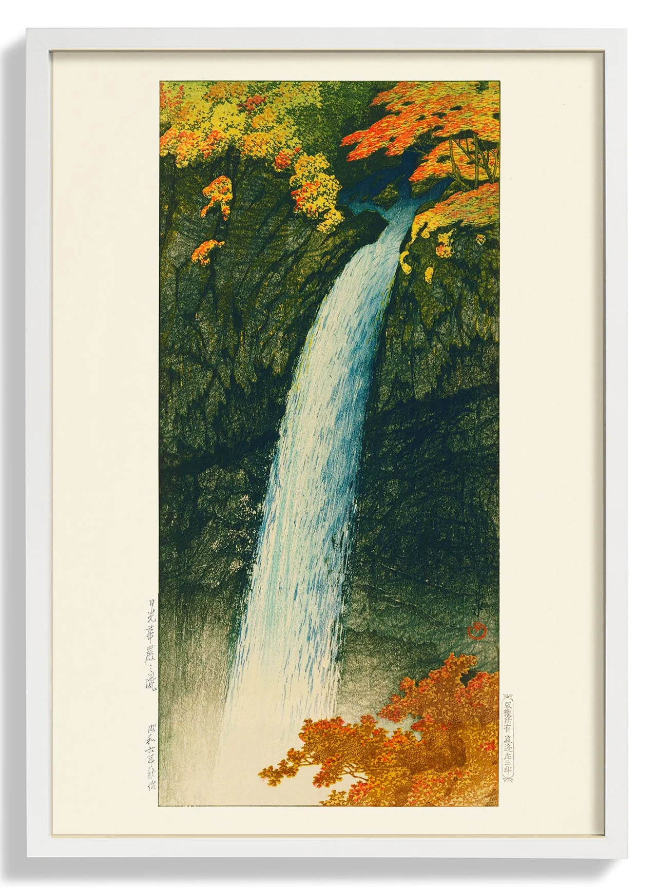 Keegon Wasserfälle bei Nikko by Hasui