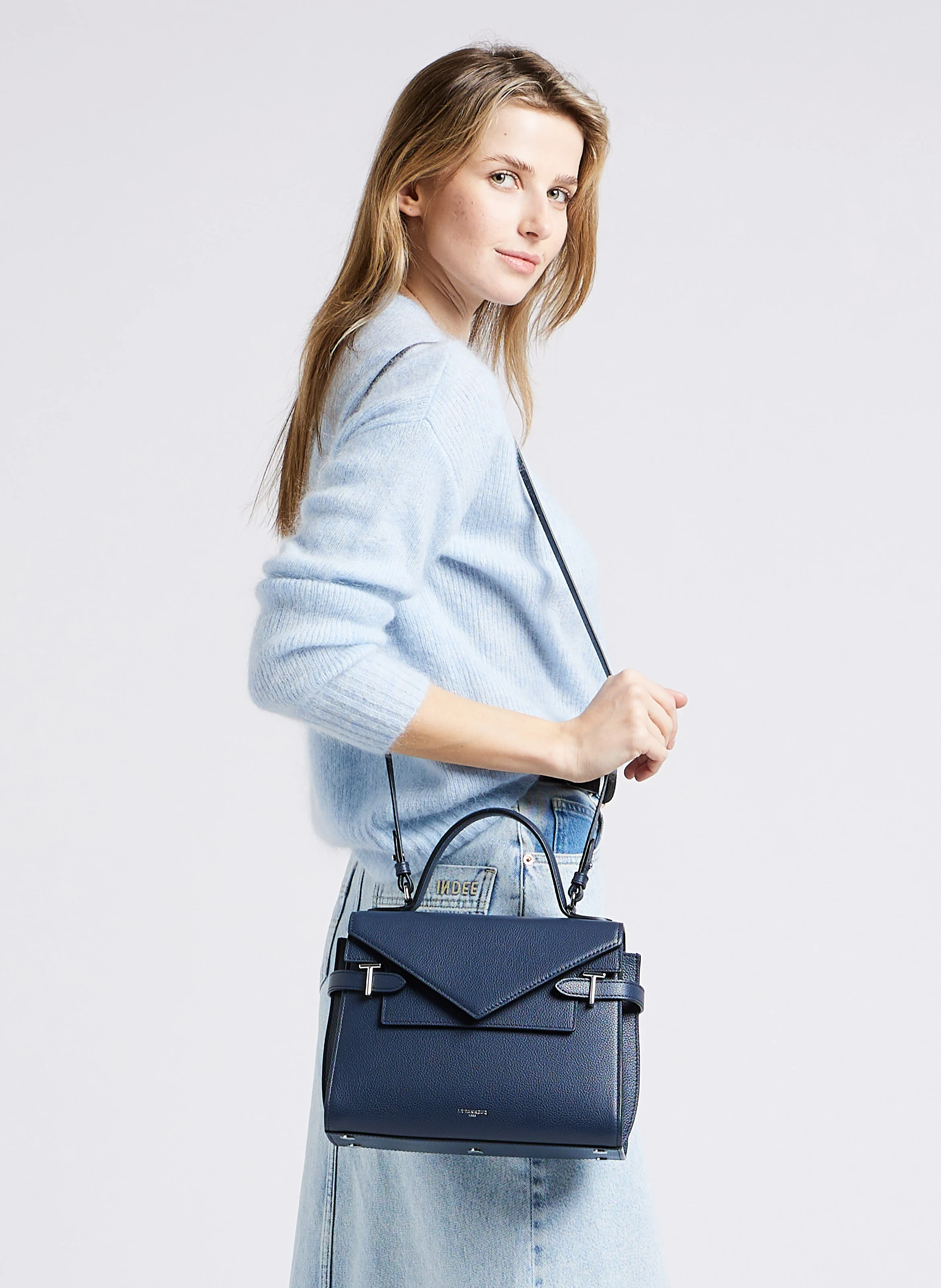 EMILIE - Sac à main en cuir | Bleu