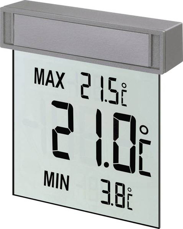 TFA raamthermometer digitaal grijs 9,7 x 2,2 x 10,5 cm