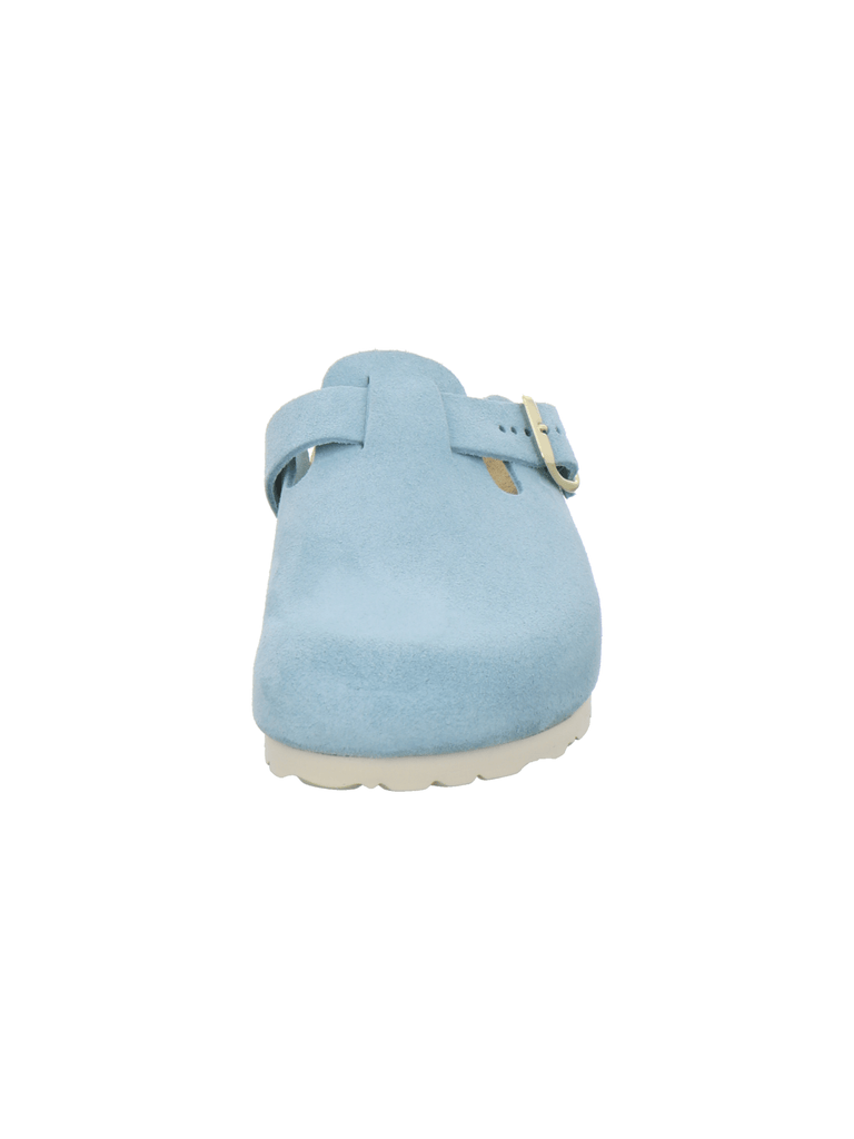 Clogs Damen Leder hellblau