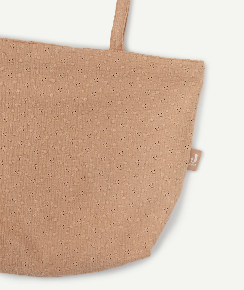 JOLLEINSAC MARRON BRODÉ ET AJOURÉ