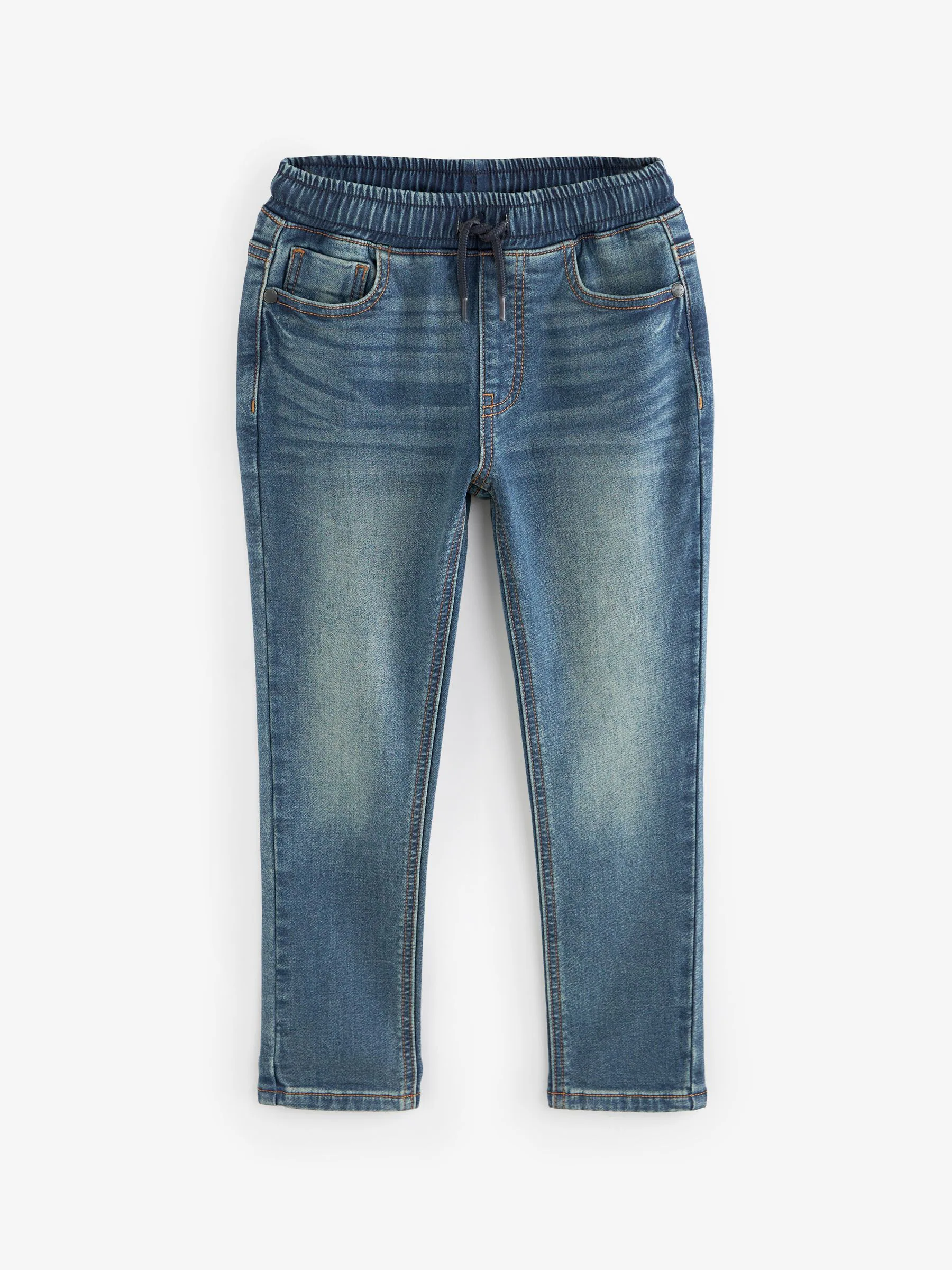 Vintage middenblauw - Jeans met stretch en elastische taille (3-16 jr)