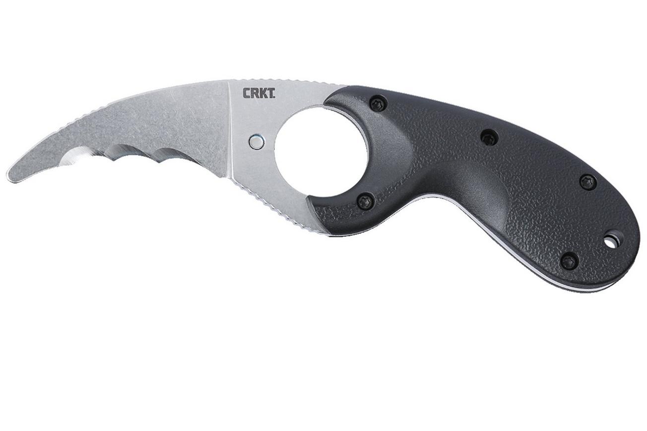 CRKT Bear Claw Stonewash, Veff Serrations 2511 Black GRN reddingsmes, Russ Kommer design
