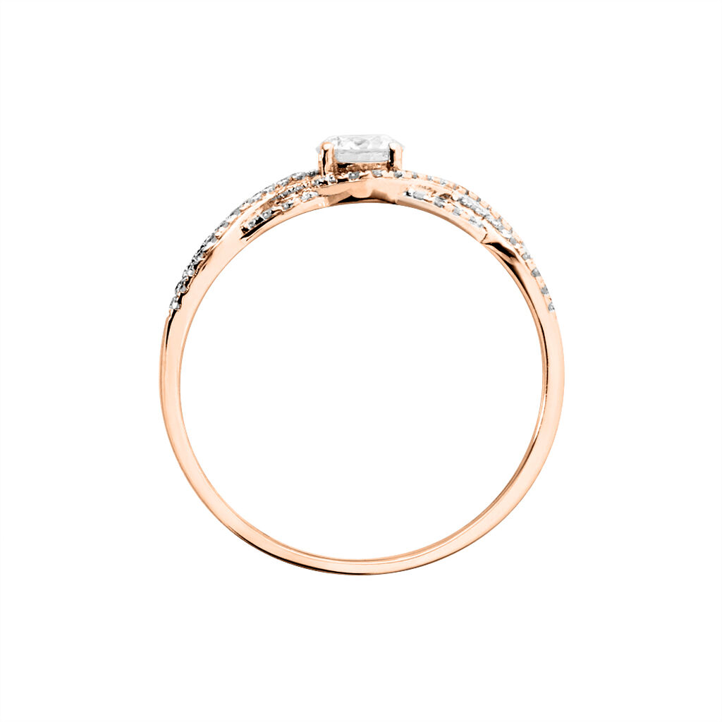 Bague Solitaire Liora Or Rose Diamant