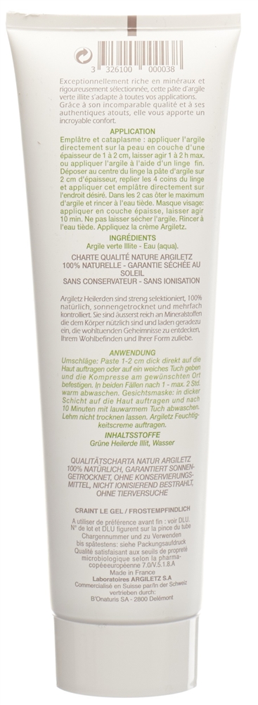 ARGILETZ Heilerde grün instant Paste Tb 400 g