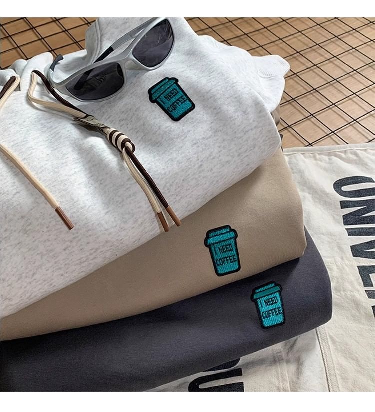 Savenne - Hoodie met geborduurde letters en trekkoord