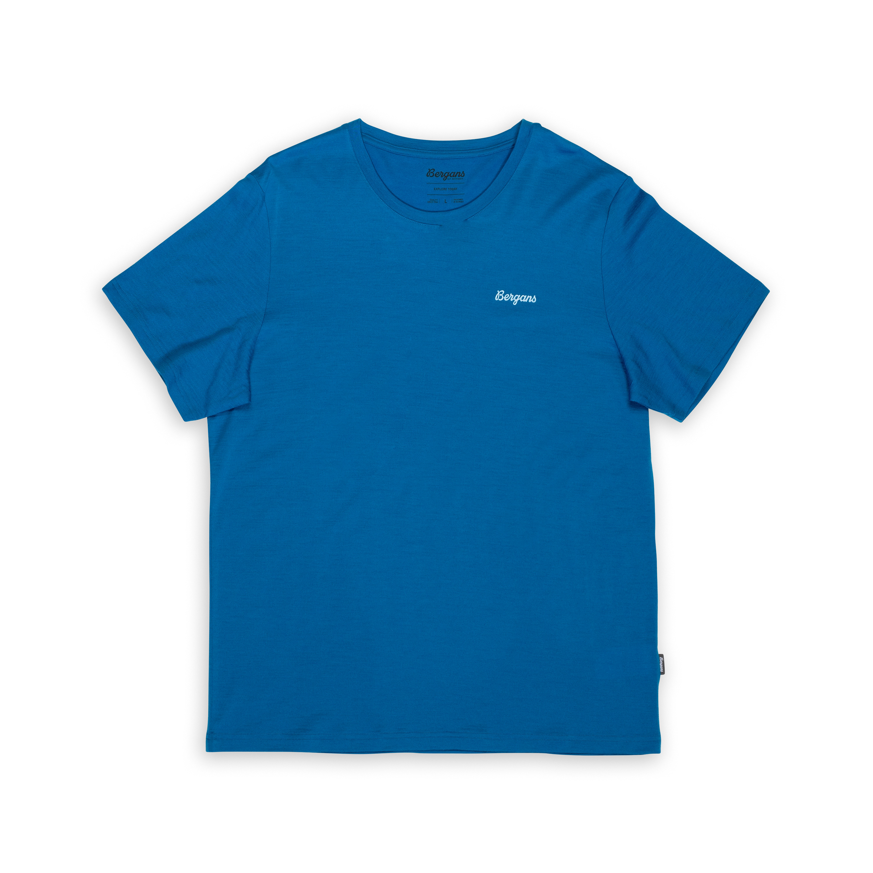 Rabot Emblem Wool Tee Men Dark Aqua Lagoon