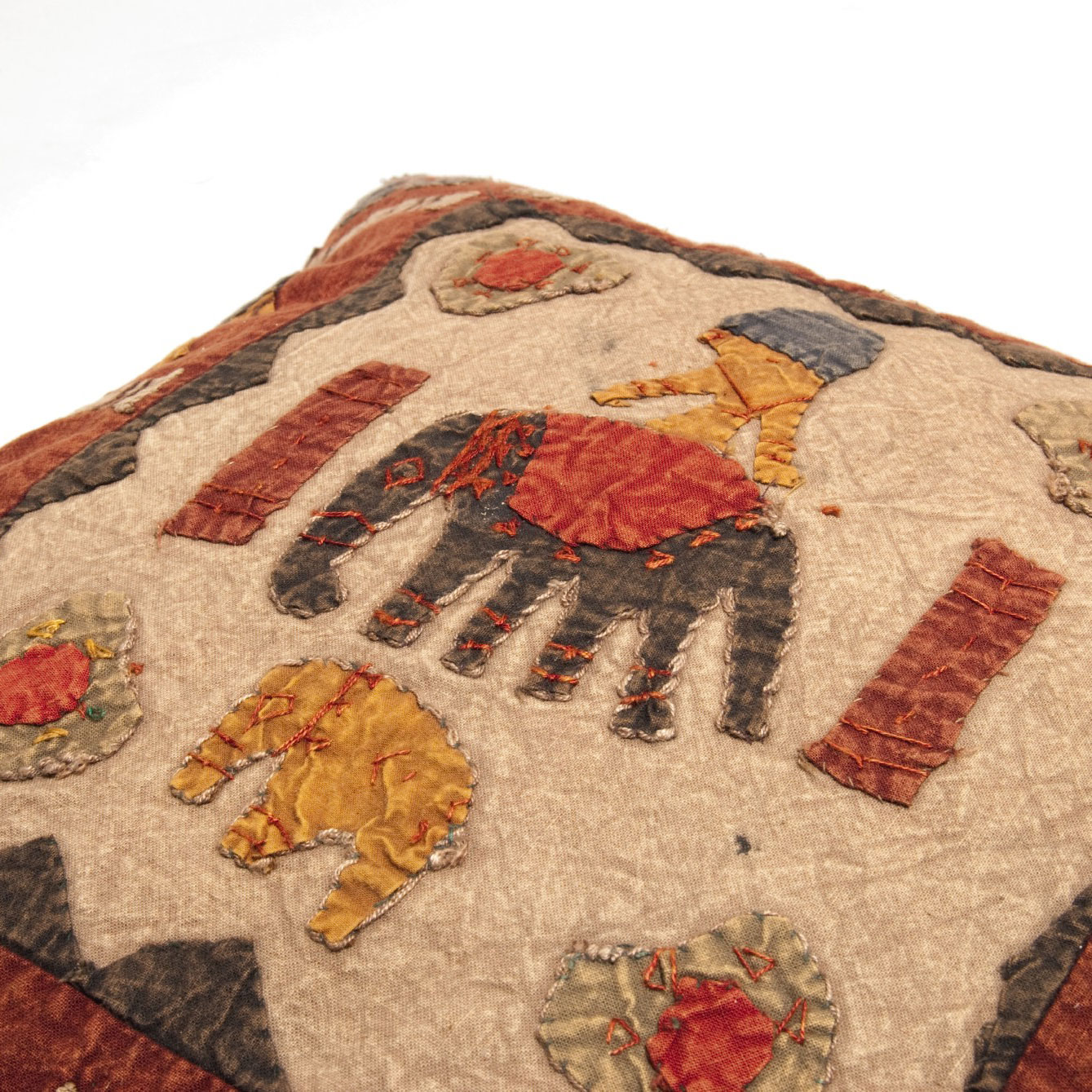 Kissenhülle 'Elefant', braun, L 40 cm, B 40 cm von fischer's lagerhaus