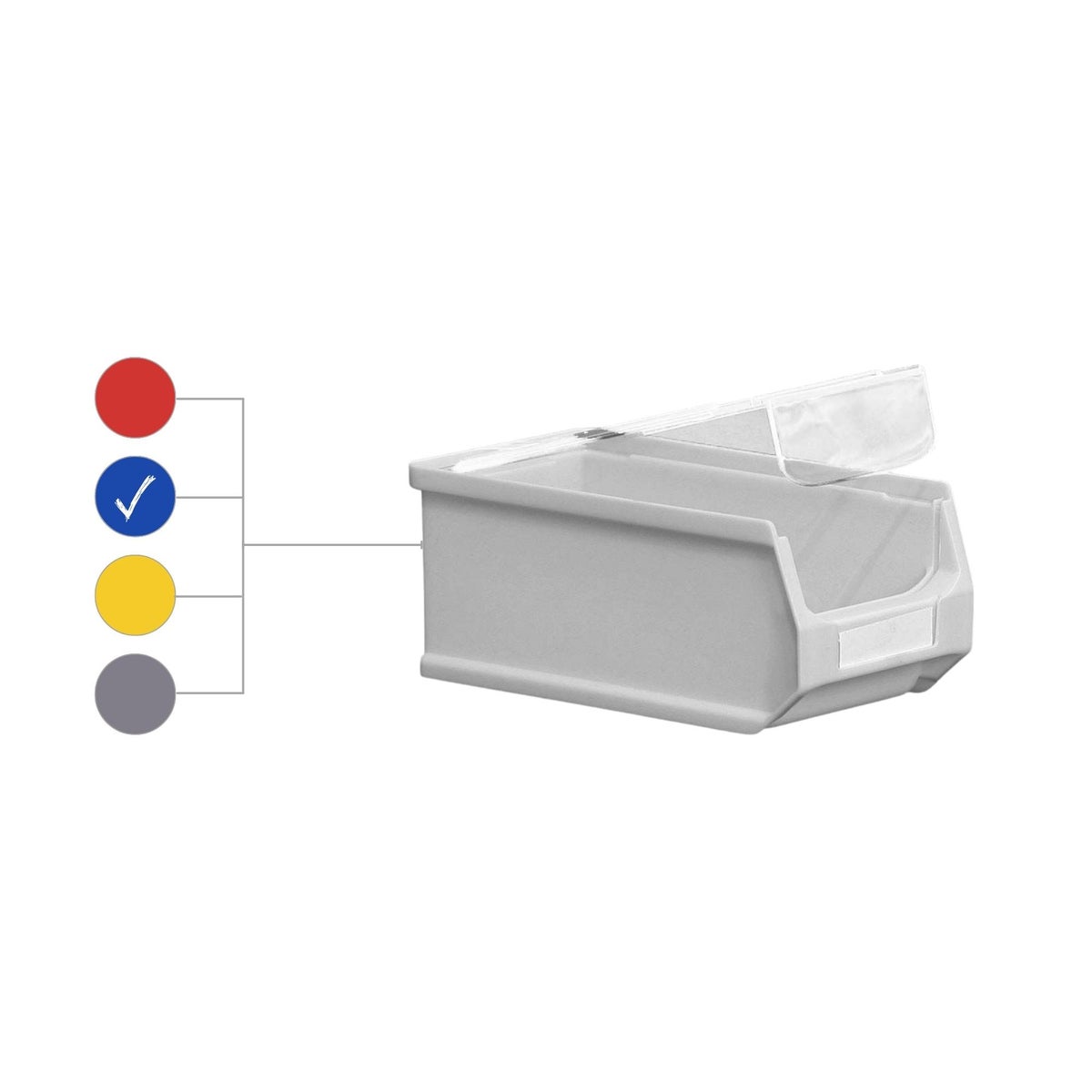 PROREGAL Value Pack 10 x Blauwe Opbergdoos 2.0 met deksel HxBxD 7,5 x 10 x 17,5 cm 0,8 liter Opbergdoos