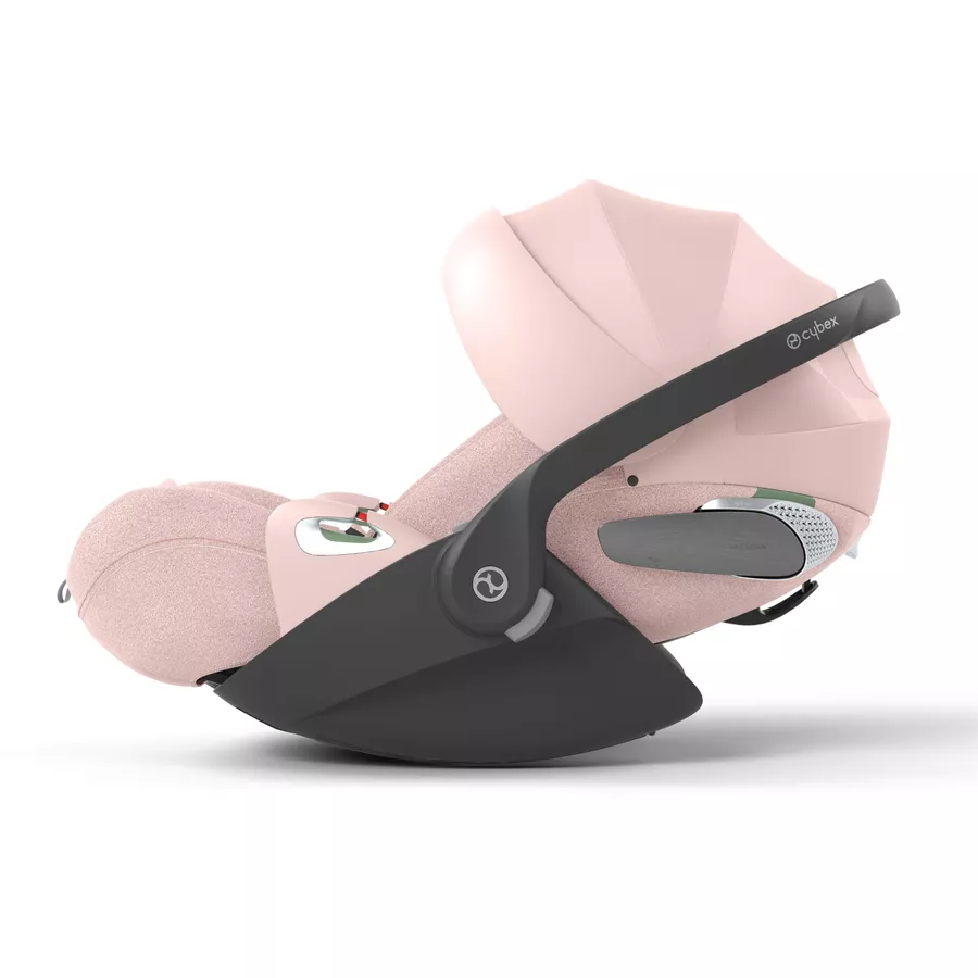 cybex PLATINUM Buggy Coya Chrome Dark Brown Peach Pink inklusive Babyschale Cloud T I-Size Plus Peach Pink und Adapter