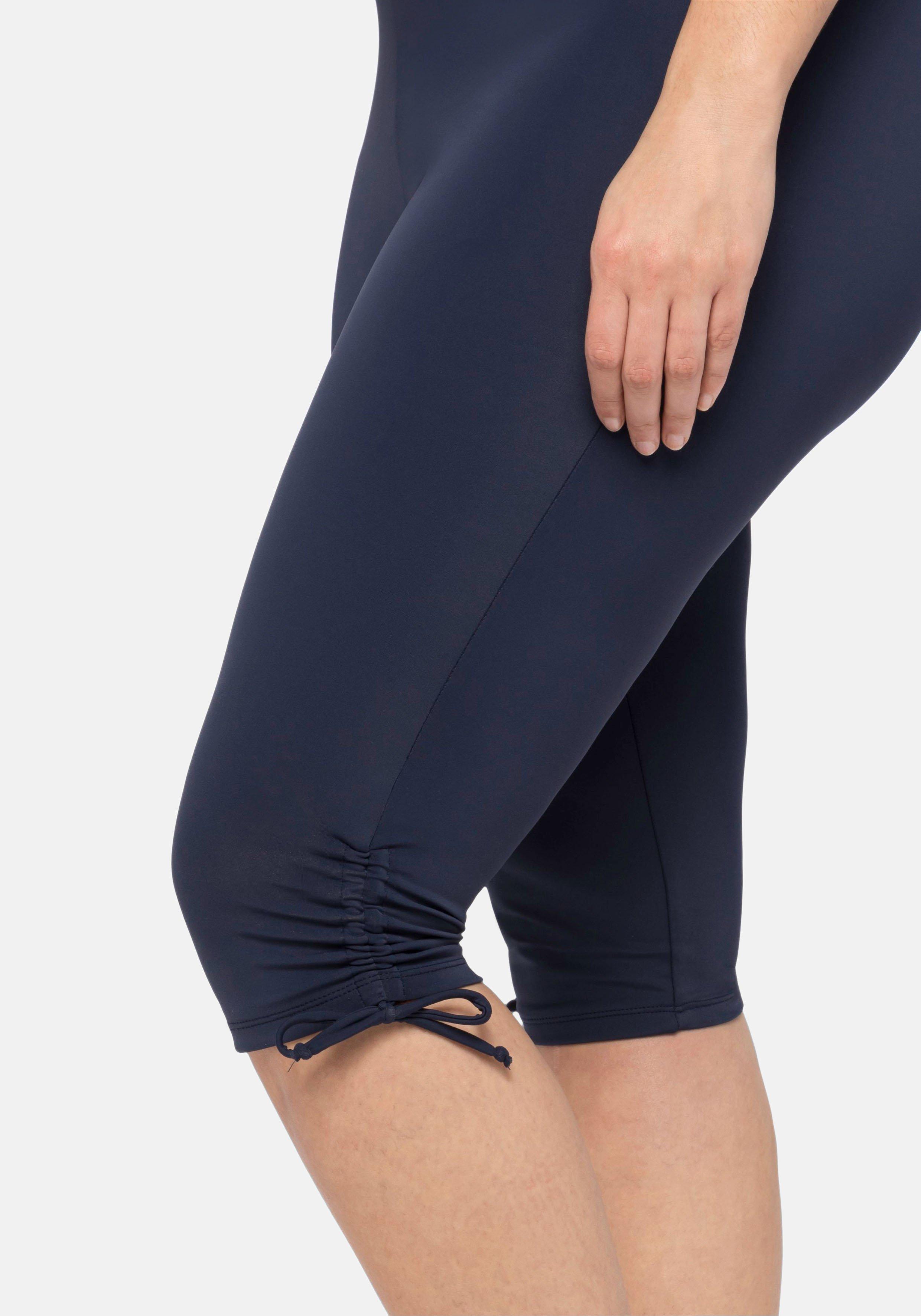 Badehose mit Raffung, Shape-Caprischnitt
