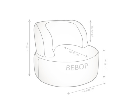 Outdoor Sitting Point Bebop Scuba fauteuil ca. 210 liter antraciet 85x65 cm