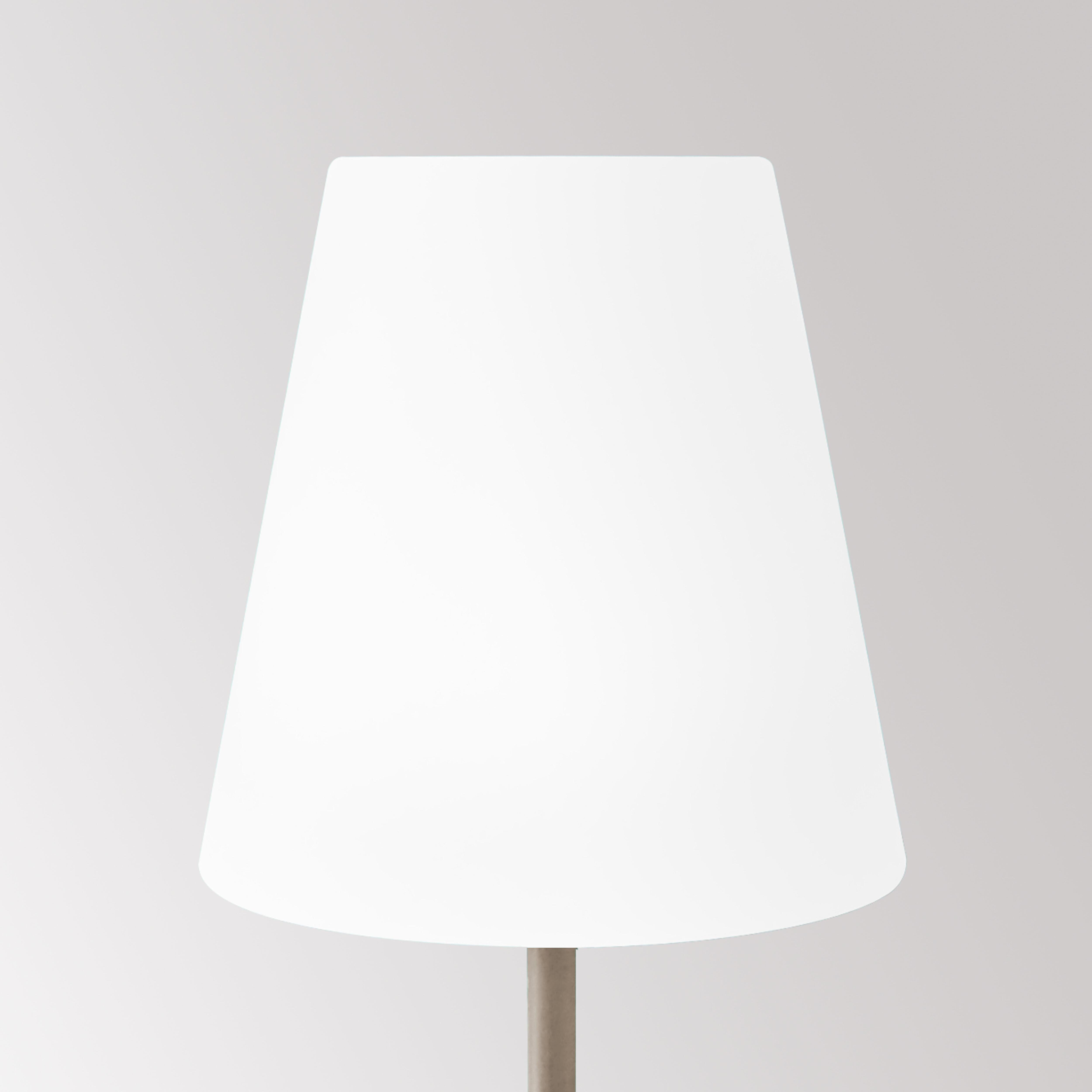Lampadaire en acier taupe