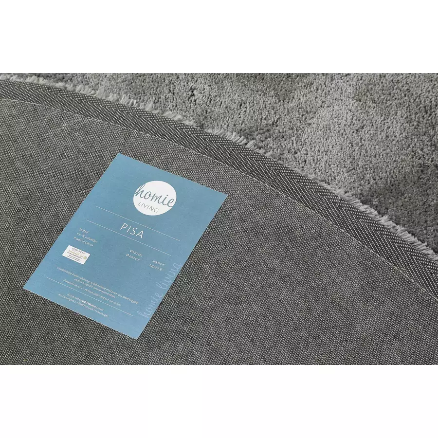 Homie Living Hochflorteppich Pisa taupe grau