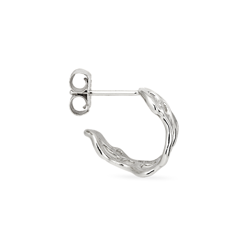 Jane Kønig Small Space Hoop, Silver-Left