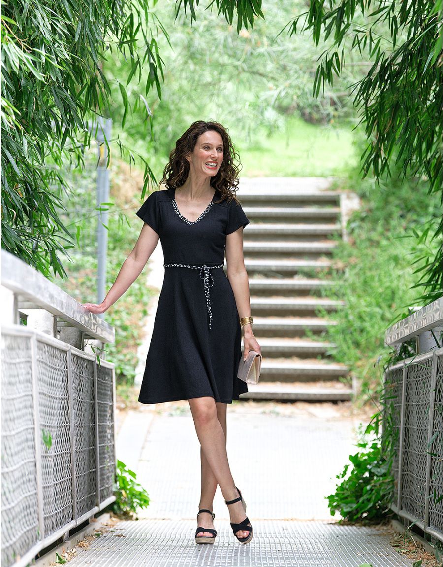 Robe évasée noire