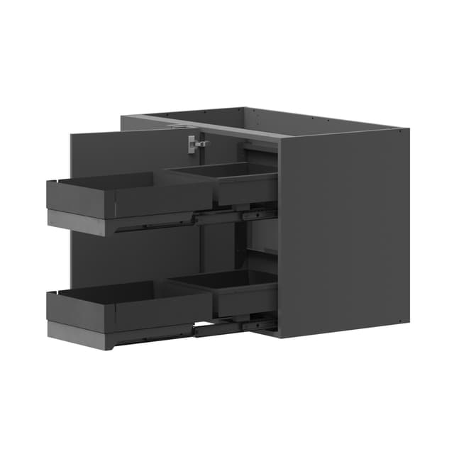 Epoq FlyBox 100 cm udtrækkelige hjørnehylder (grå)