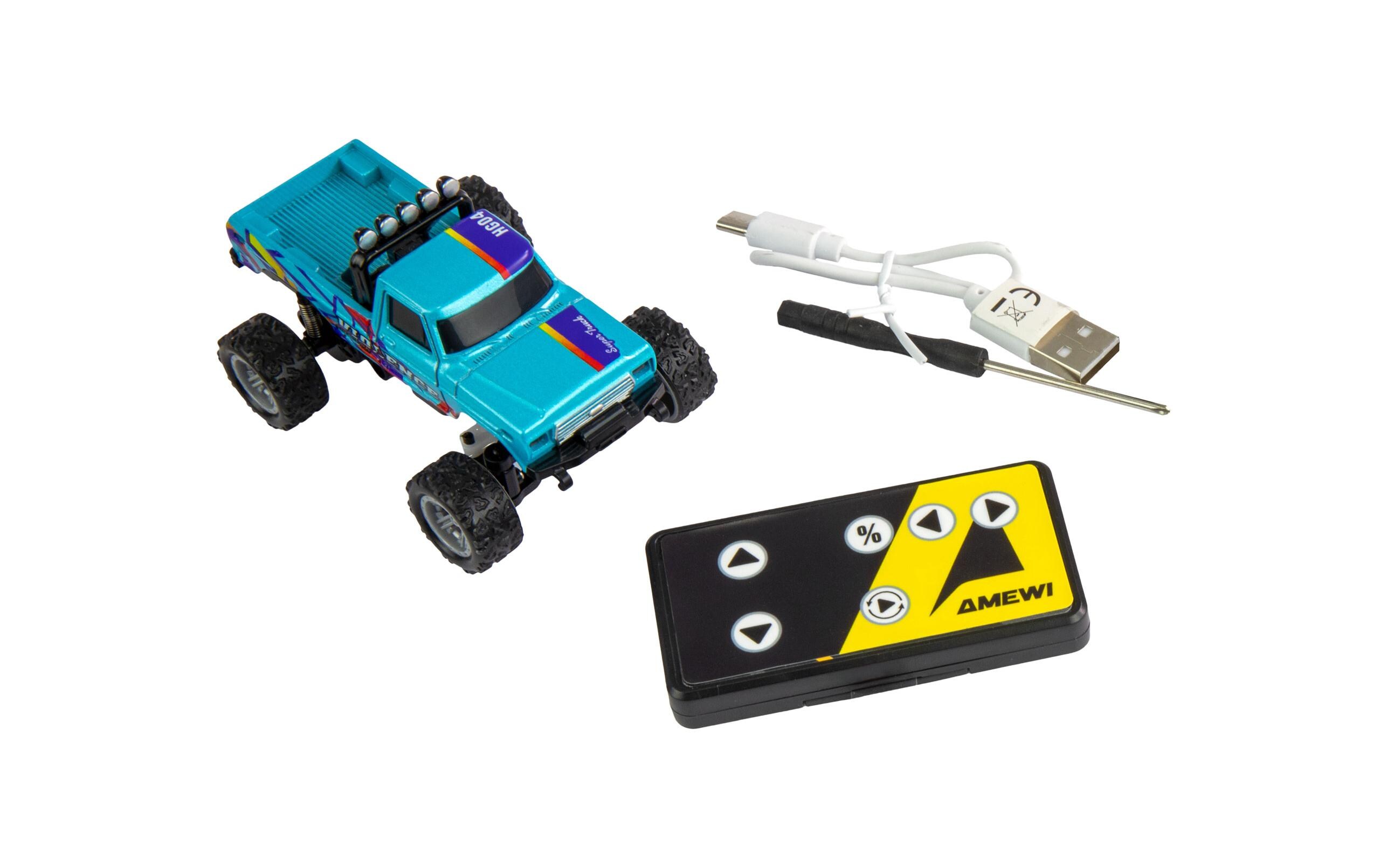 Monster Truck Die Cast 1:64 RTR, BlauFerngesteuerte Monster Truck im Massstab 1:64