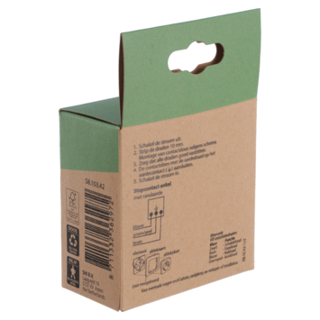 Merten D-Life Inbouw Stopcontact Enkel RA RVS