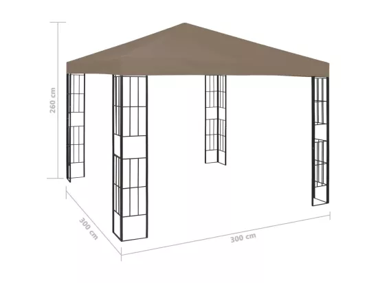 Belvédère 3x3 m Taupe
