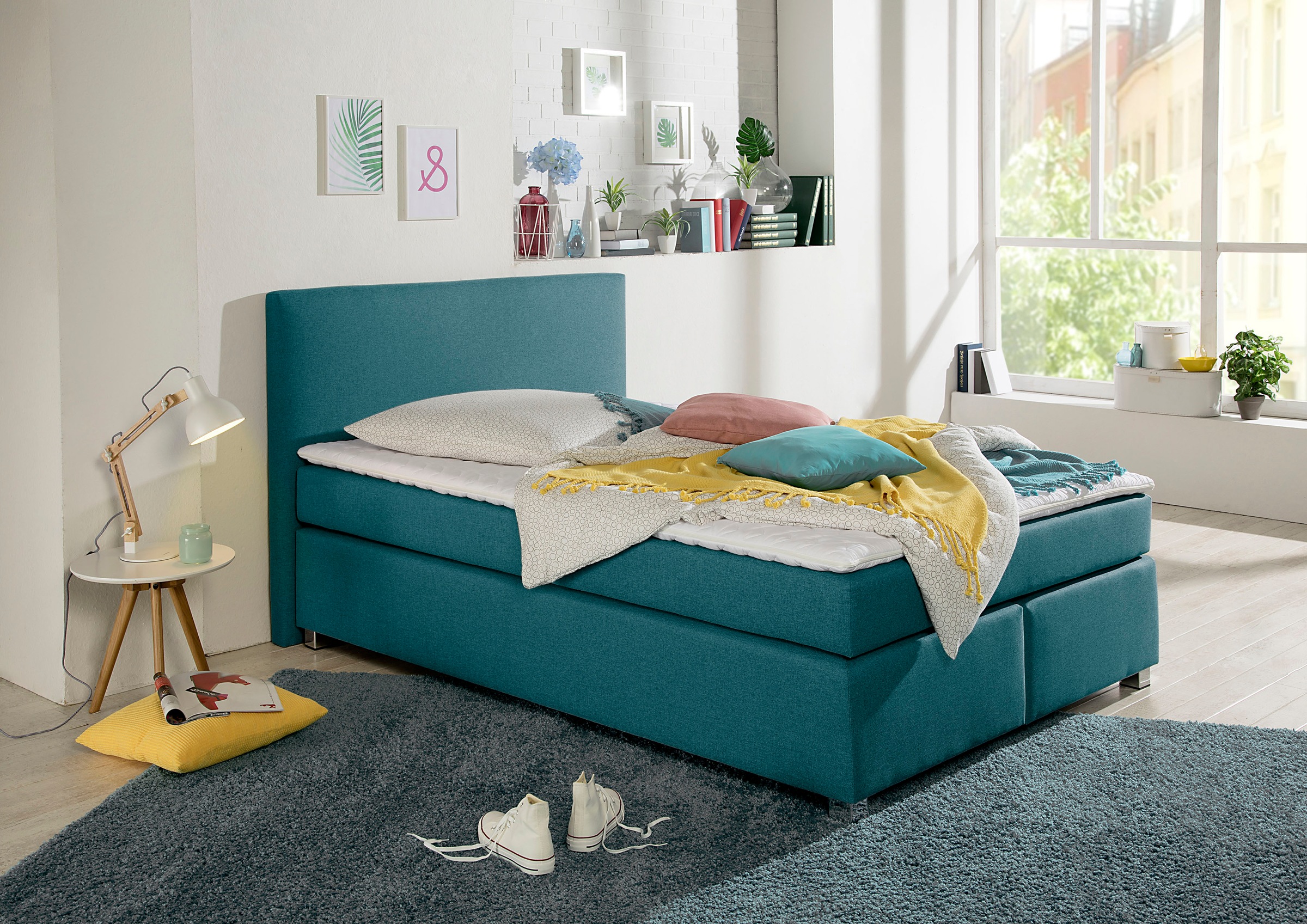 INOSIGN Boxspringbett »Eliana« inkl. Topper, in 4 Breiten, 3 Matratzenarten und 2 Härtegraden