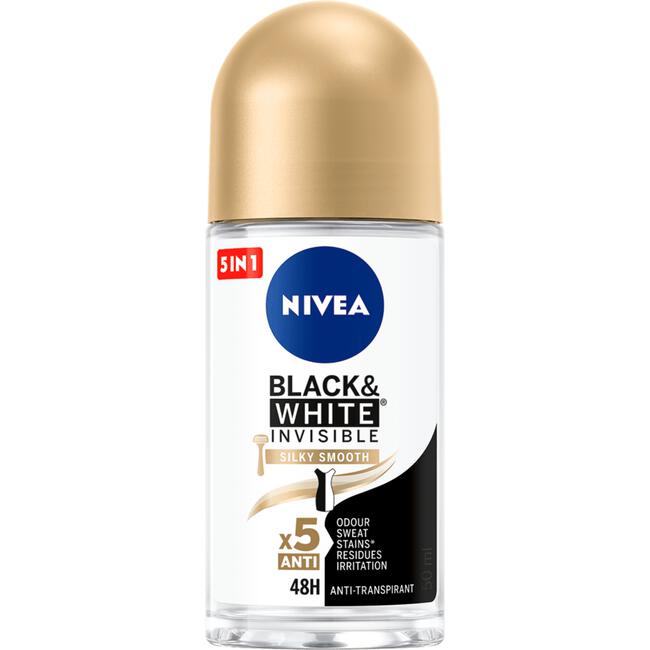 NIVEA Black & White Invisible Silky Smooth Deodorant Roller 50 ML