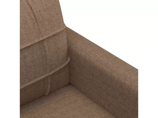 Canapé à 2 places Marron 140 cm Tissu