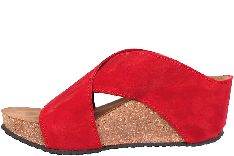 COPENHAGEN SHOES FRANCES 23 SANDAL I RØDT RUSKIND