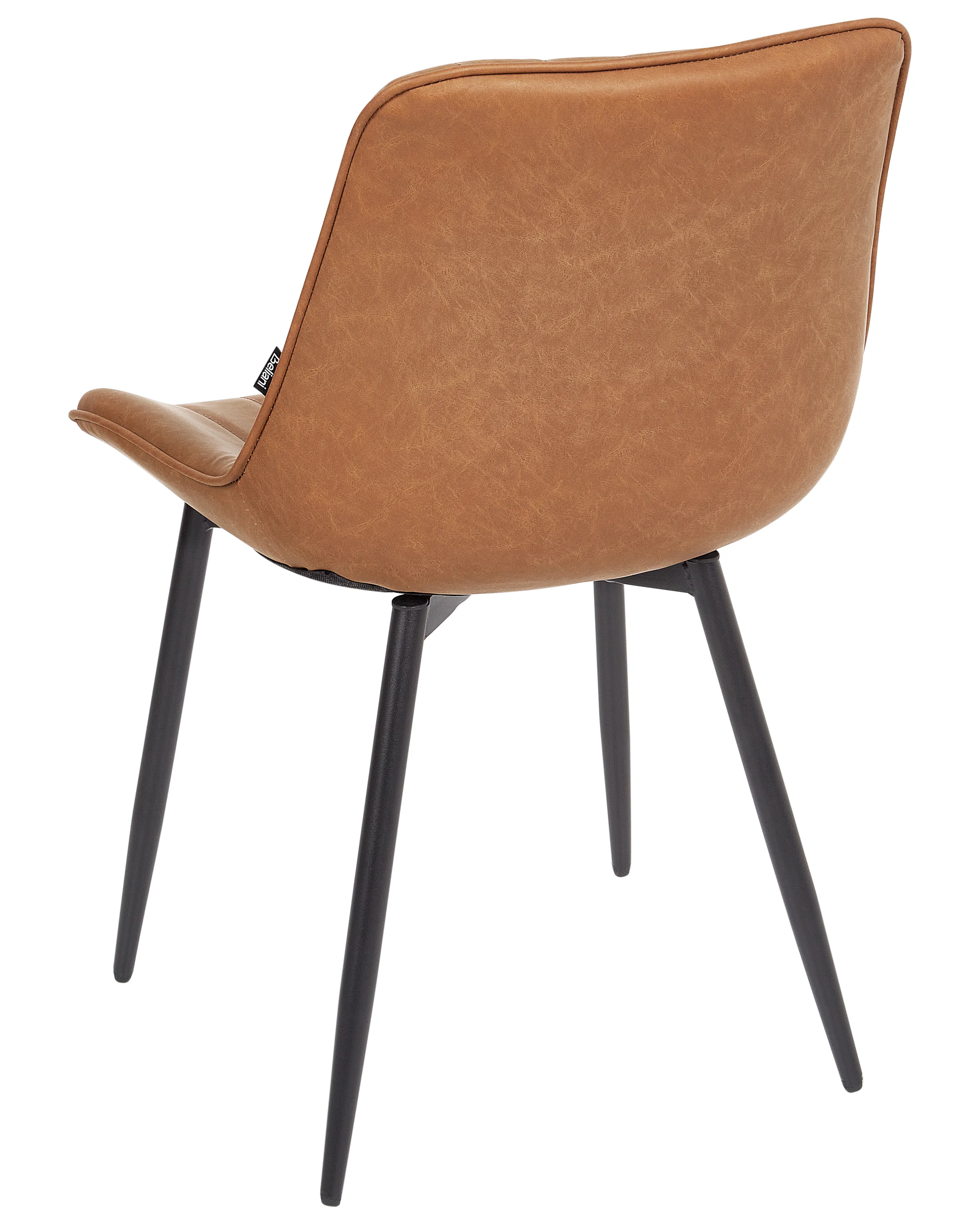 Set van 2 eetkamerstoelen DUBROVNIK Kunstleer Bruin