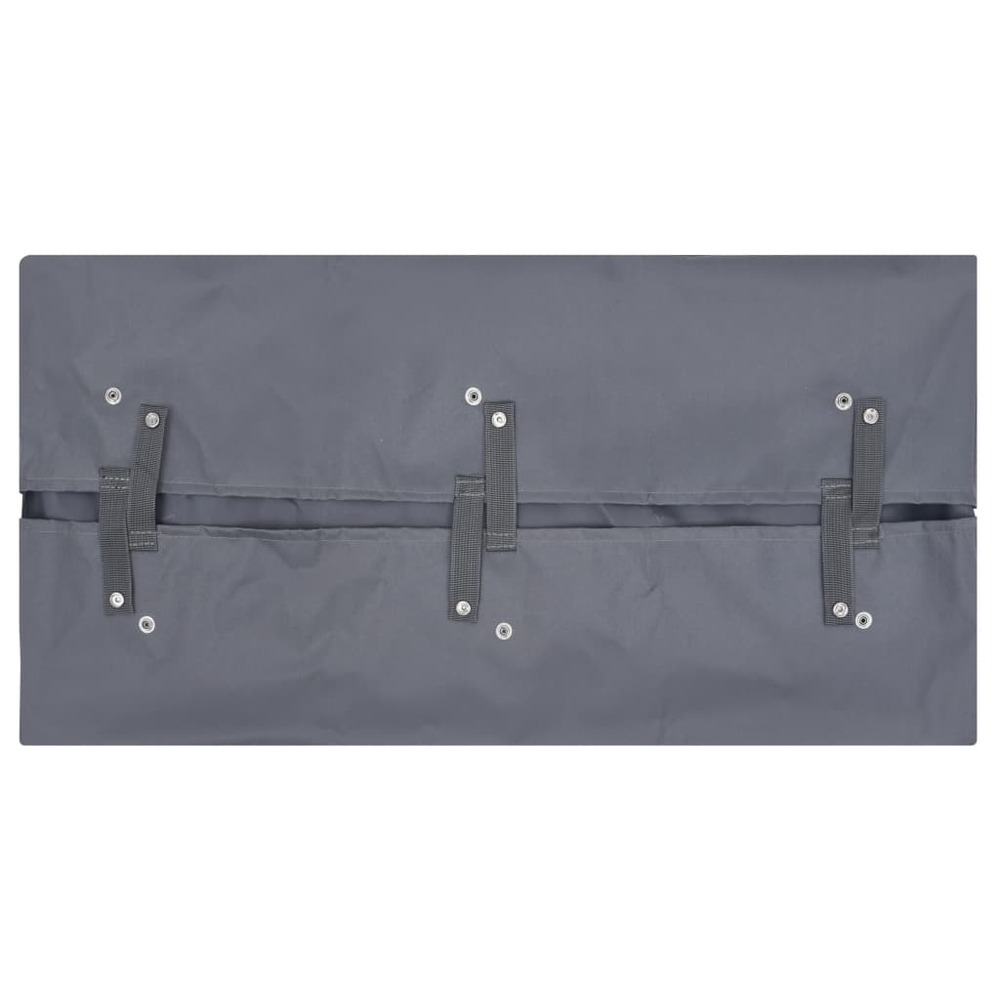 Bâche de chariot de jardin gris foncé 81x41x40 cm tissu