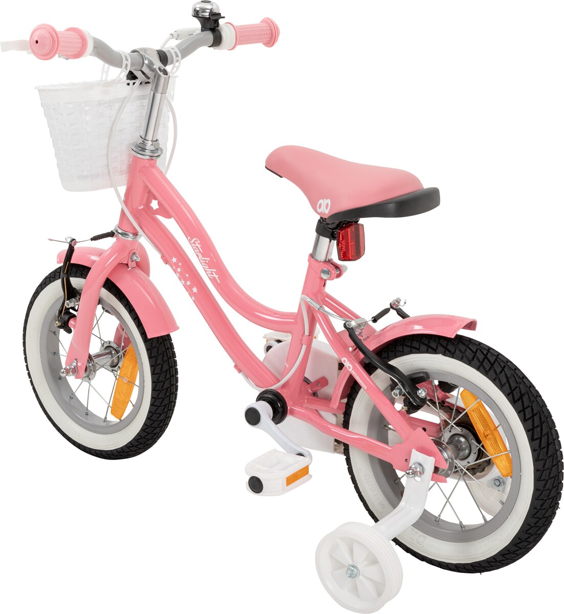 Actionbikes Kinderfahrrad Starlight 12 Zoll, Rosa, Stützräder, Fahrradkorb, Klingel, Kettenschutz (Classic)