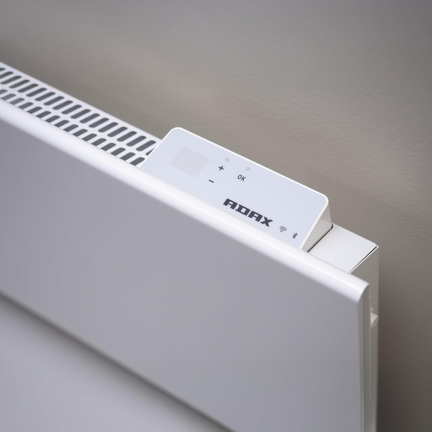 Adax Neo Compact - Intelligente Wifi Elektroheizkörper - 2000W, Weiß | Elektroheizung Wandmontage | Wandkonvektor - 420mm | Smartphone-Steuerung | Thermostat mit LCD-Anzeige | Heizung Elektrisch