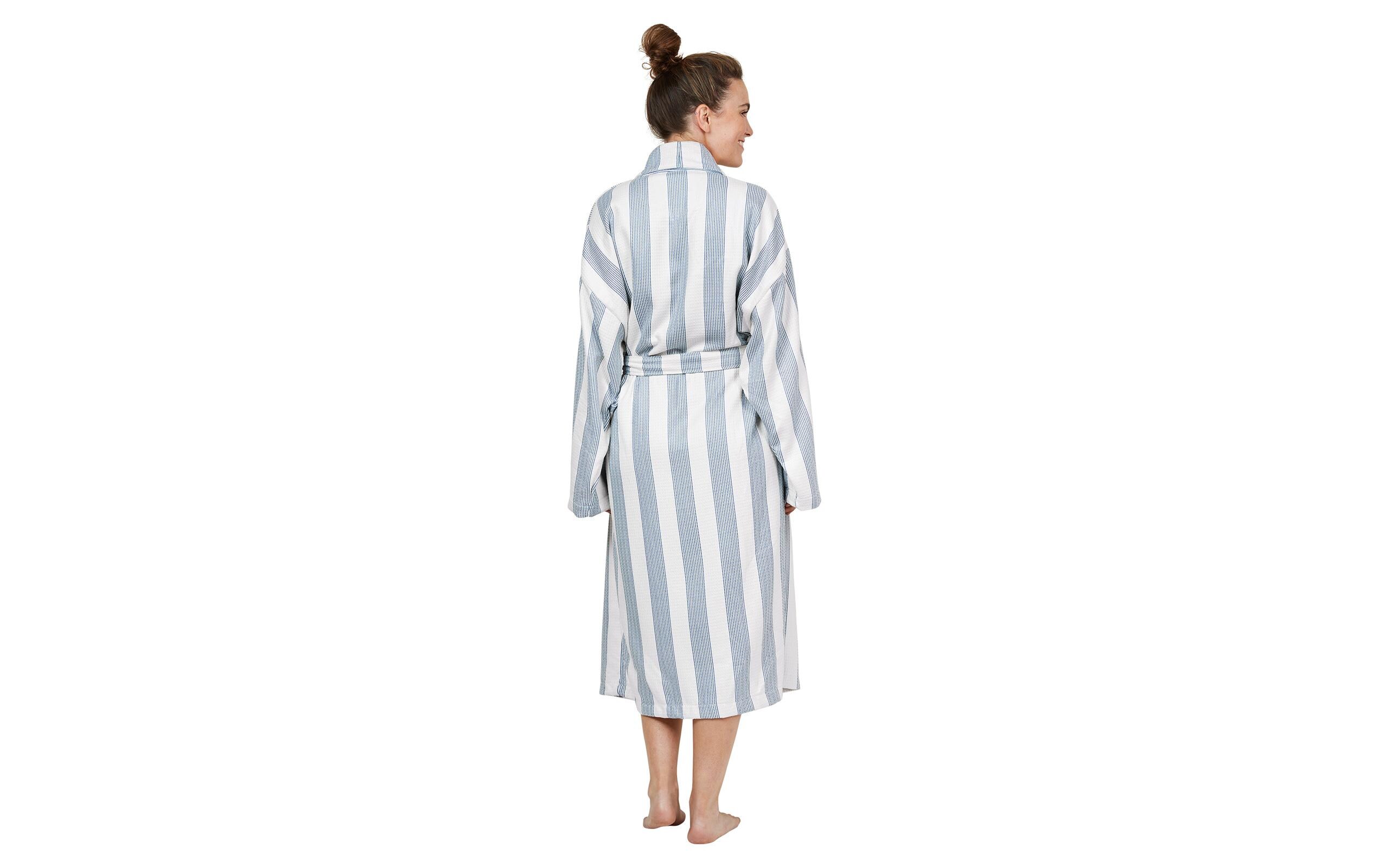 Bademantel Waffle Storm Cloud Blau/WeissSchnell trocknender Bademantel