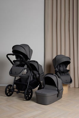 Beemoo Pro Multi 2 Tvillingvogn, Mocha Grey