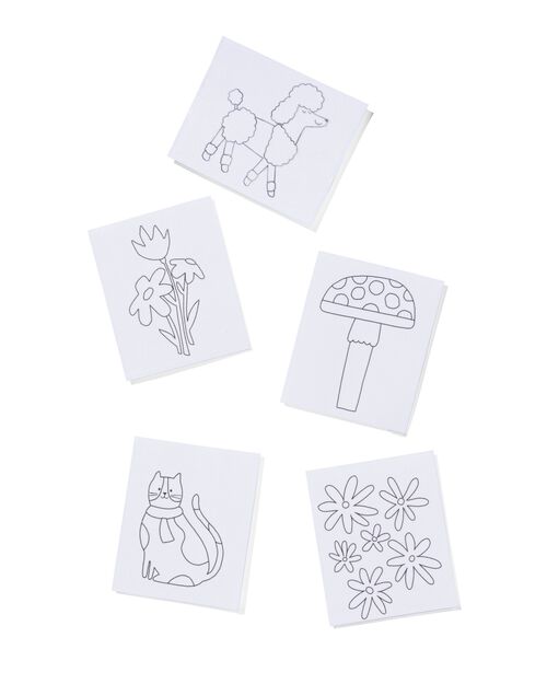 motifs de broderie solubles à l'eau - 8 x 10 cm - 5 pièces