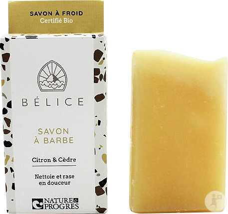 Bélice Savon À Froid À Barbe Citron Et Cèdre Bio 100g