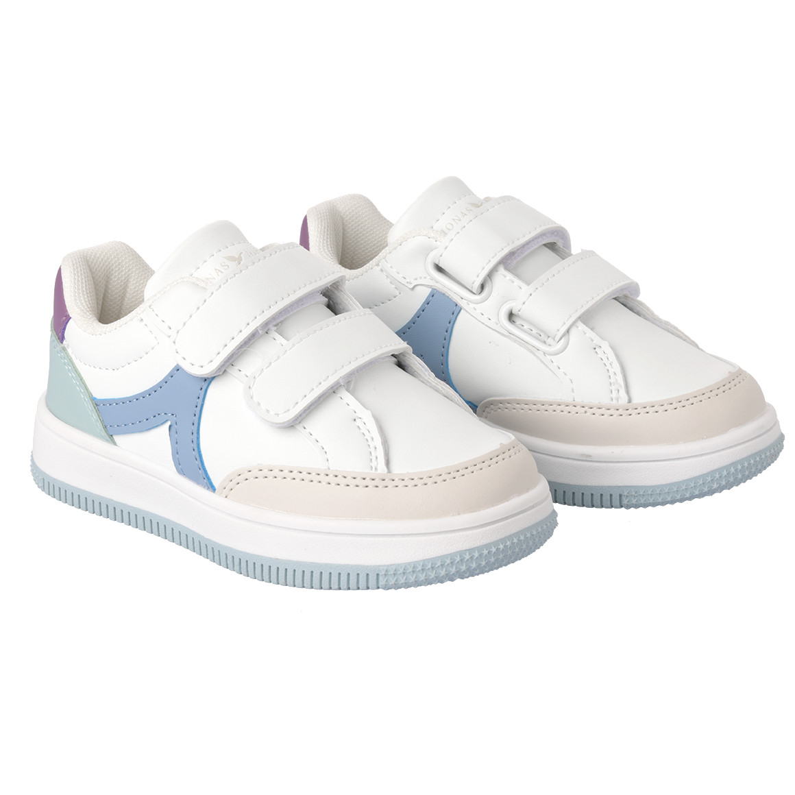Jonas Nielsen Kinder Sneaker mit Klettverschluss helltürkis / weiss / hellblau