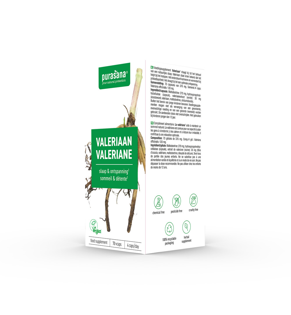 Purasana Valeriaan/Valeriane Vegan (70 capsules)
