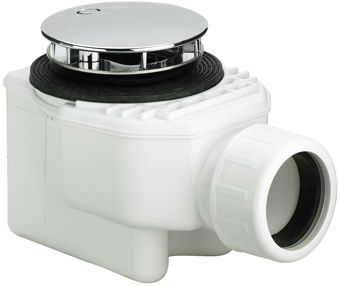 Viega domoplex douchebakafvoer compleet v. afvoergat 52mm 75x40 klem m. afdekplaat chroom