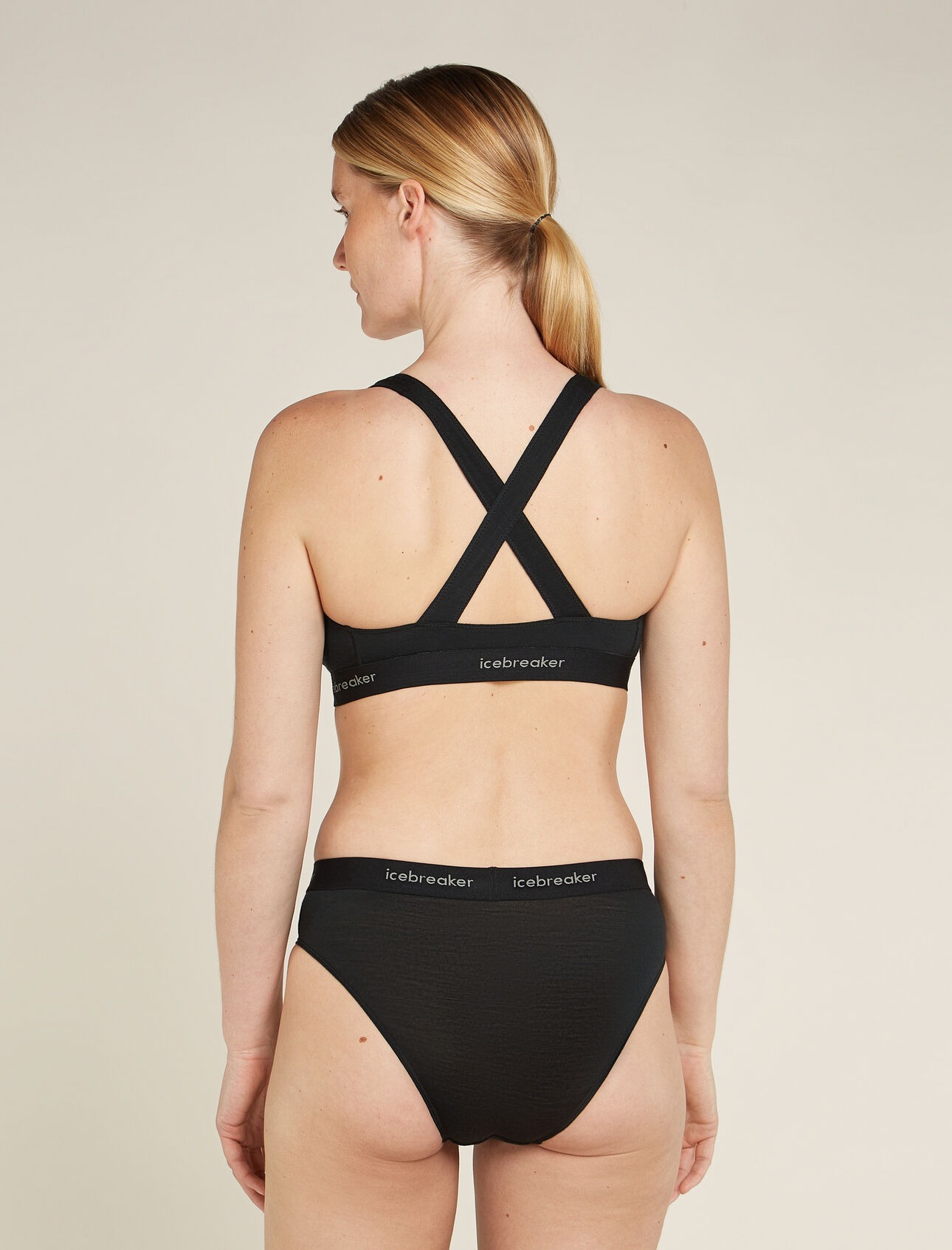 Merino 125 Cool-Lite Sprite Racerback Bra Dame Black