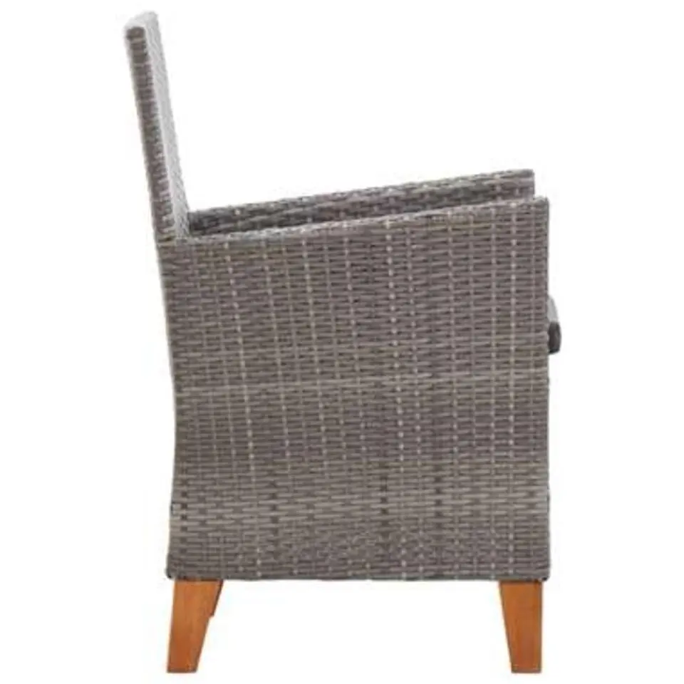 vidaXL - Eethoek Voor Buiten - Grijs - Poly rattan