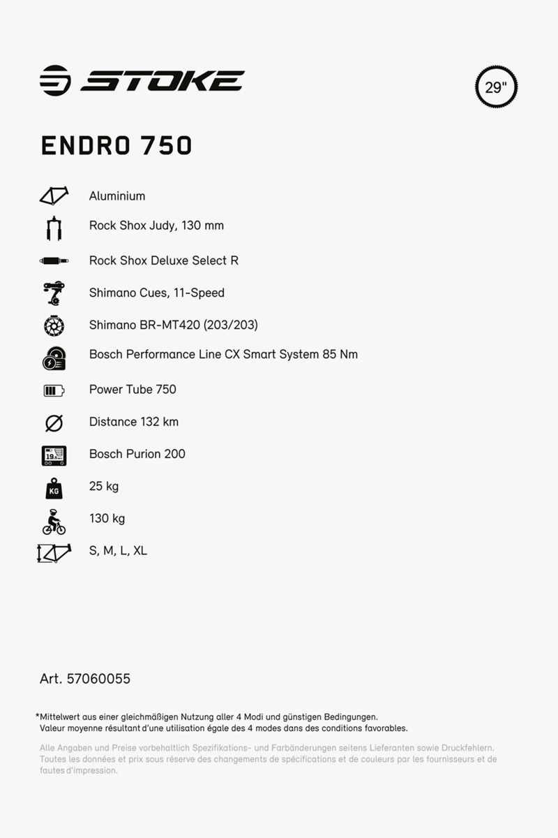 Stoke Endro 750 29 E-Mountainbike 2024