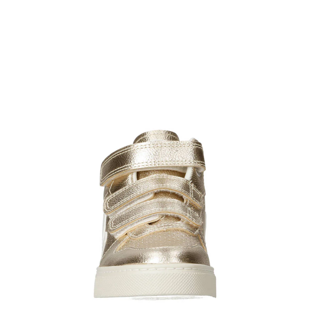 Veja Small V-10 Midgevoerde leren sneakers champagne