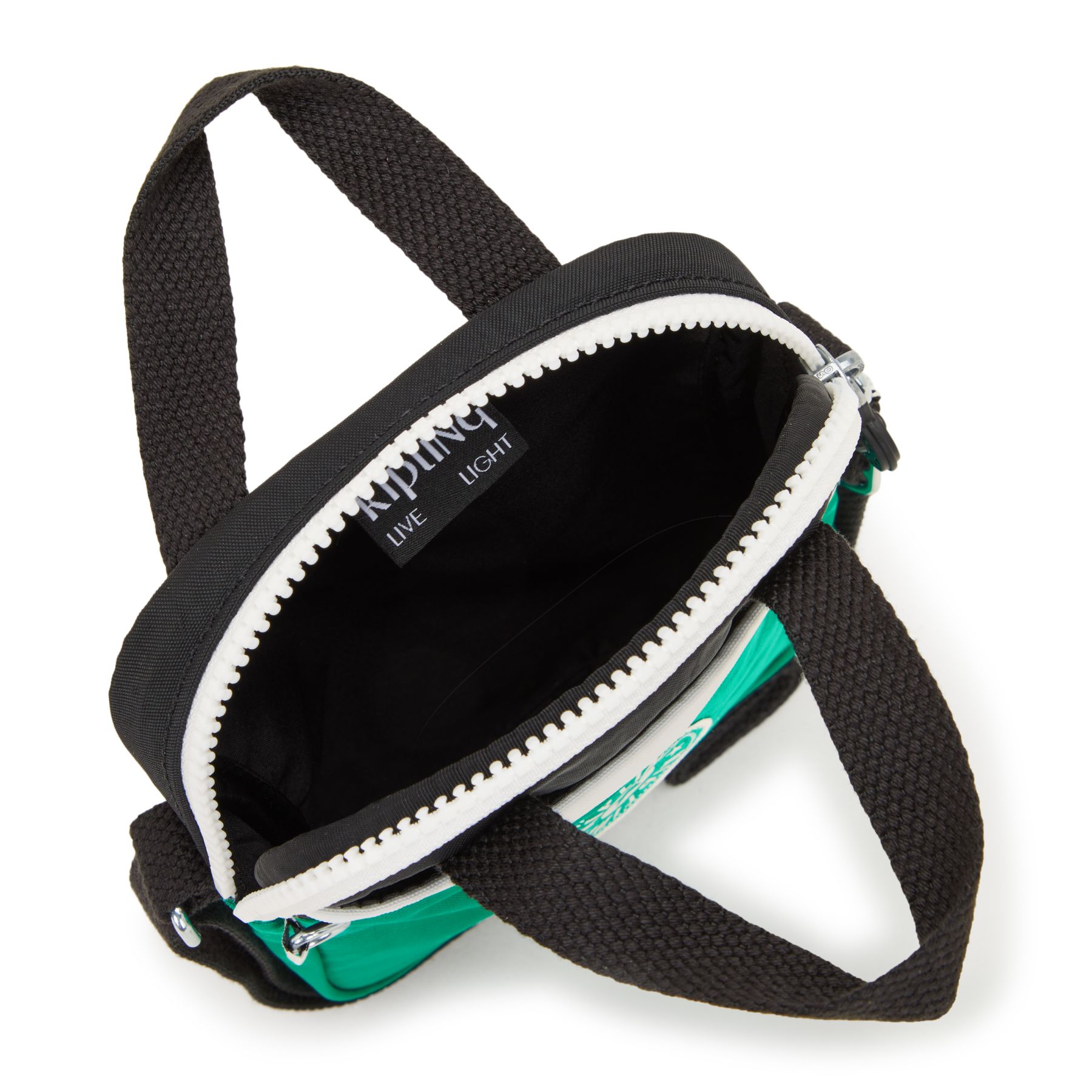 LEVY Petit sac à bandoulière zippé avec anses - Deep Green Black Block