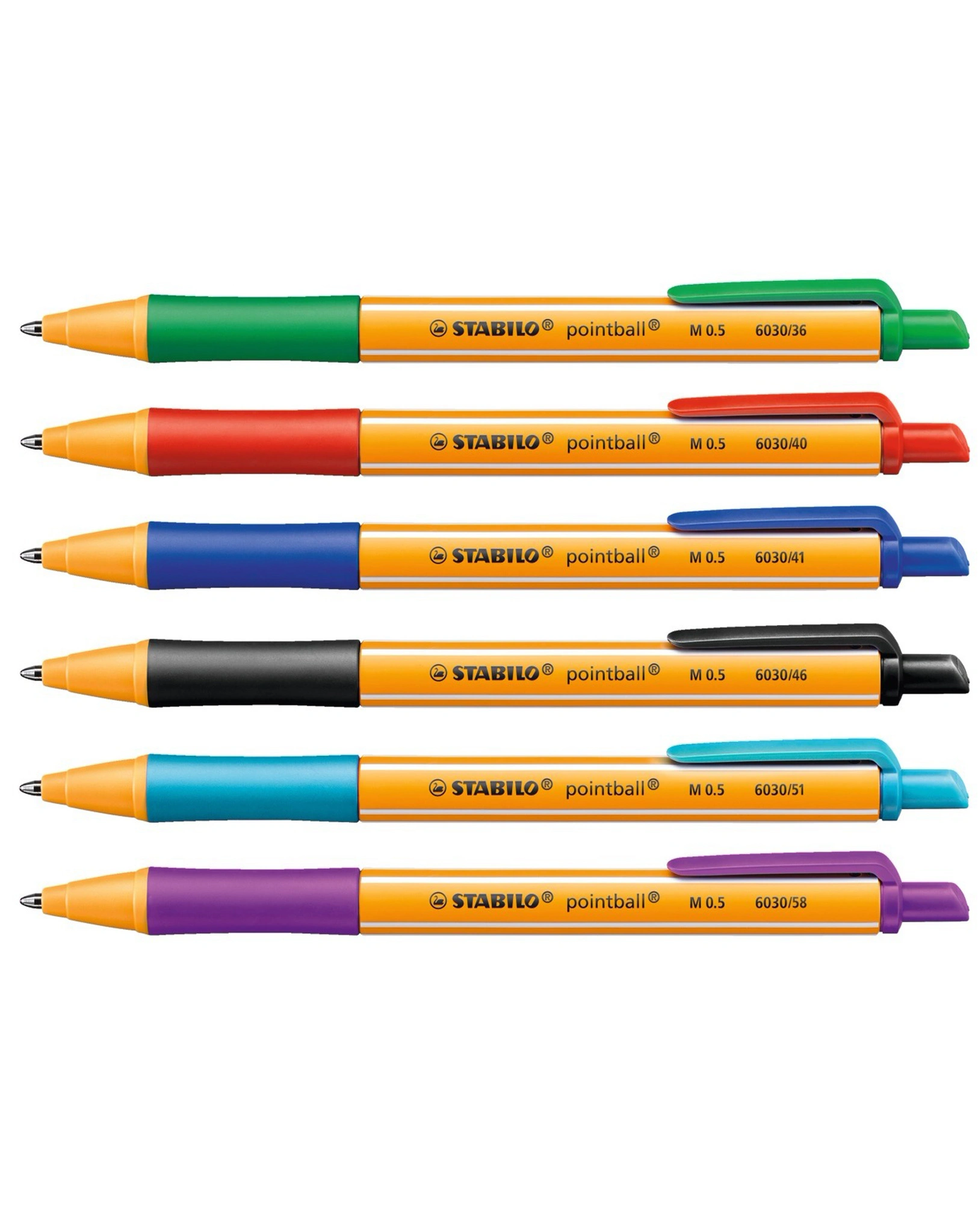 Druck-Kugelschreiber STABILO® pointball 6er-Pack