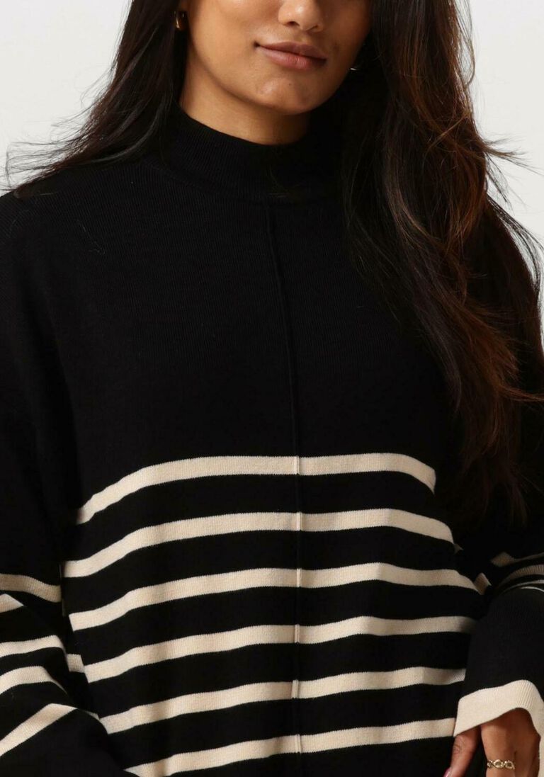 OBJECT zwarte object trui objromia l/s long knit pullover